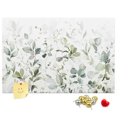 Memobord van kurk Plantaardige wandcompositie