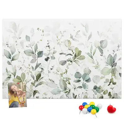 Memobord van kurk Plantaardige wandcompositie