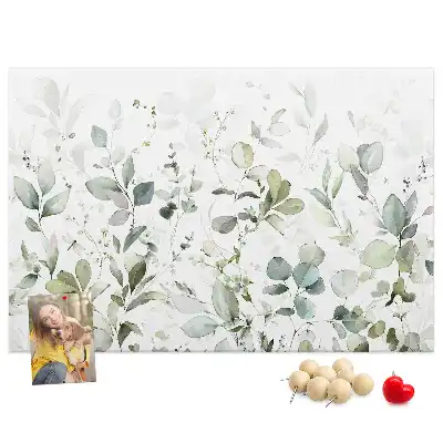 Memobord van kurk Plantaardige wandcompositie