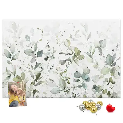 Memobord van kurk Plantaardige wandcompositie