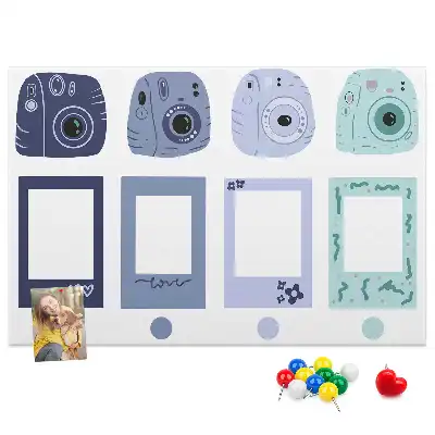 Memobord van kurk Polaroid lijstjes