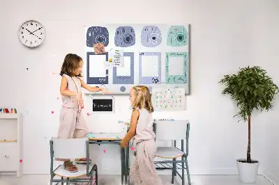 Memobord van kurk Polaroid lijstjes