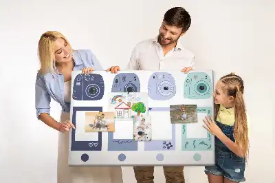 Memobord van kurk Polaroid lijstjes