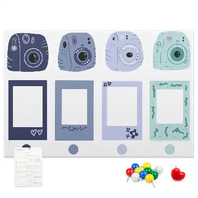 Memobord van kurk Polaroid lijstjes