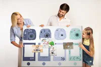 Memobord van kurk Polaroid lijstjes
