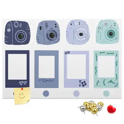 Memobord van kurk Polaroid lijstjes