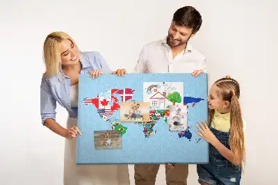 Kurk prikbord Landen met vlaggen