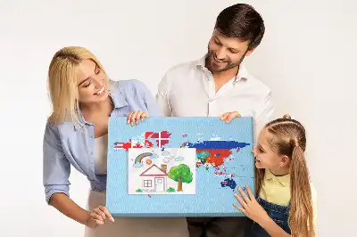 Kurk prikbord Landen met vlaggen