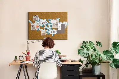 Memobord van kurk Laten we op reis gaan