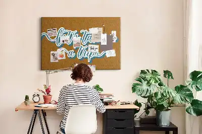 Memobord van kurk Laten we op reis gaan