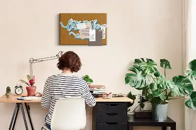 Memobord van kurk Laten we op reis gaan