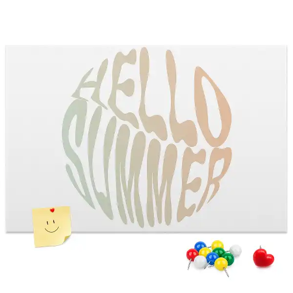 Memobord van kurk Hallo zomer