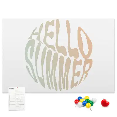 Memobord van kurk Hallo zomer