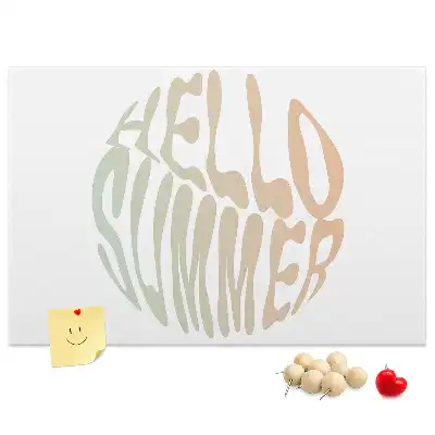 Memobord van kurk Hallo zomer