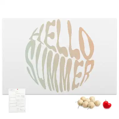 Memobord van kurk Hallo zomer