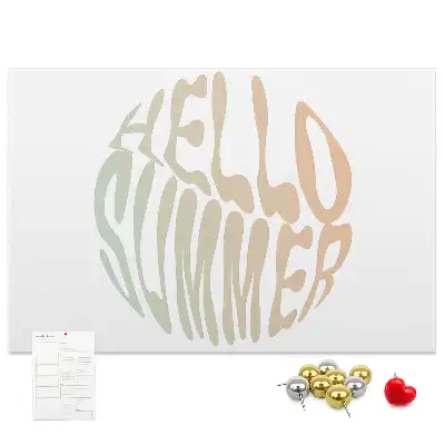 Memobord van kurk Hallo zomer
