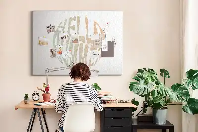 Memobord van kurk Hallo zomer