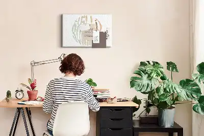 Memobord van kurk Hallo zomer