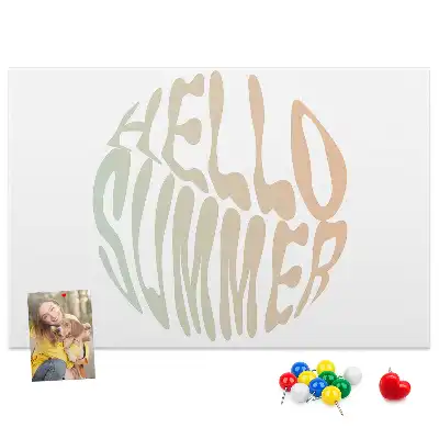 Memobord van kurk Hallo zomer