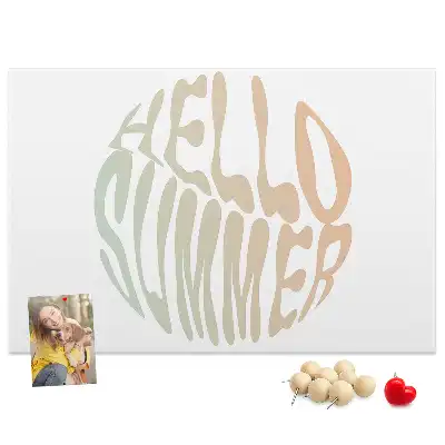 Memobord van kurk Hallo zomer