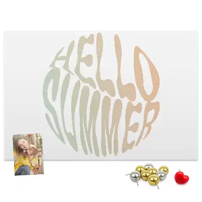 Memobord van kurk Hallo zomer