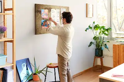 Memobord van kurk Antieke wereldkaart