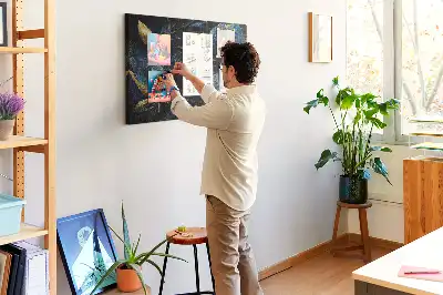 Memobord van kurk Artistieke bloempatronen