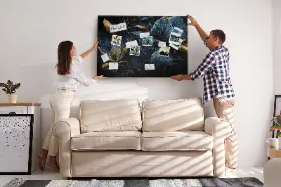 Memobord van kurk Artistieke bloempatronen