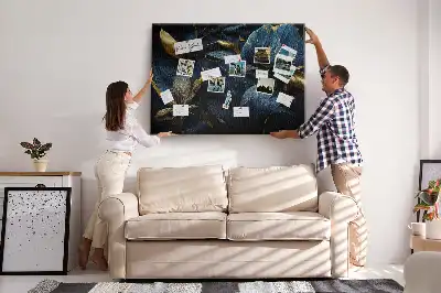 Memobord van kurk Artistieke bloempatronen