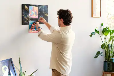 Memobord van kurk Artistieke bloempatronen