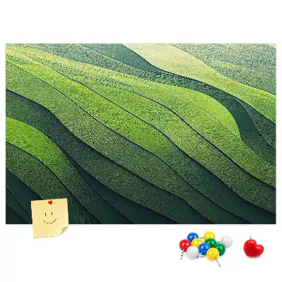 Kurk prikbord Abstractie Groene Velden