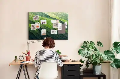 Kurk prikbord Abstractie Groene Velden