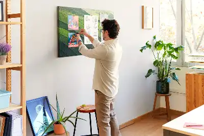 Kurk prikbord Abstractie Groene Velden