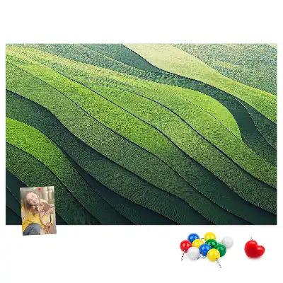 Kurk prikbord Abstractie Groene Velden