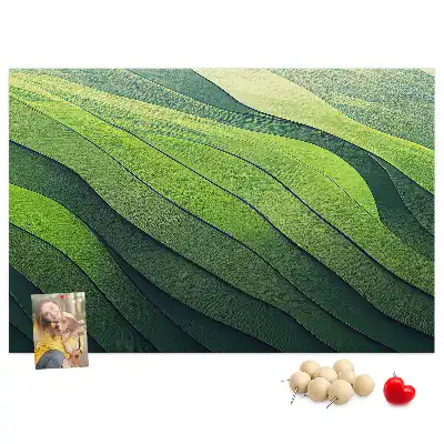 Kurk prikbord Abstractie Groene Velden