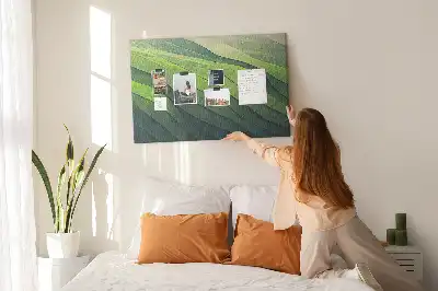 Kurk prikbord Abstractie Groene Velden
