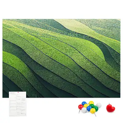 Kurk prikbord Abstractie Groene Velden