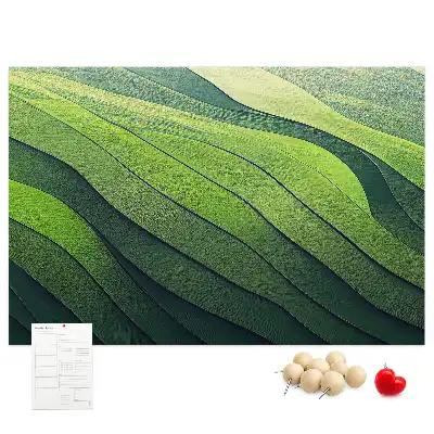 Kurk prikbord Abstractie Groene Velden