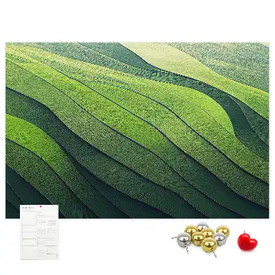 Kurk prikbord Abstractie Groene Velden