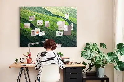Kurk prikbord Abstractie Groene Velden