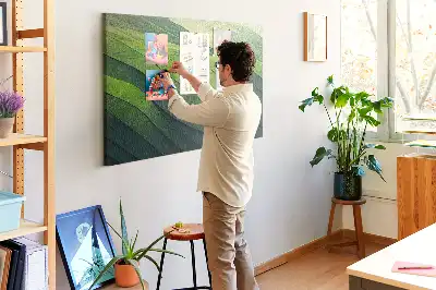 Kurk prikbord Abstractie Groene Velden