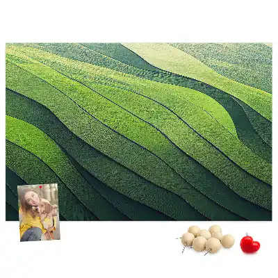 Kurk prikbord Abstractie Groene Velden