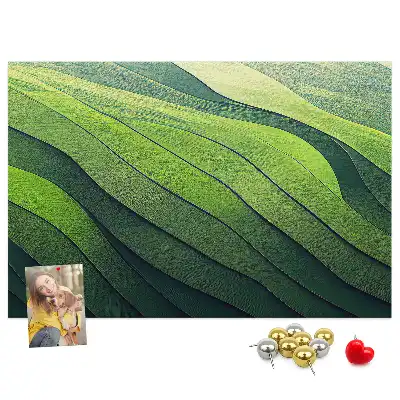 Kurk prikbord Abstractie Groene Velden