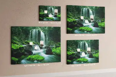 Memobord van kurk Waterval tussen mos