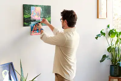 Memobord van kurk Waterval tussen mos
