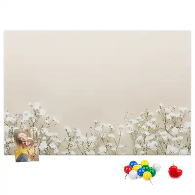Memobord van kurk Geopende bloemknoppen