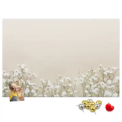 Memobord van kurk Geopende bloemknoppen