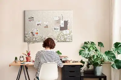 Memobord van kurk Geopende bloemknoppen