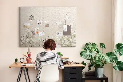 Memobord van kurk Geopende bloemknoppen