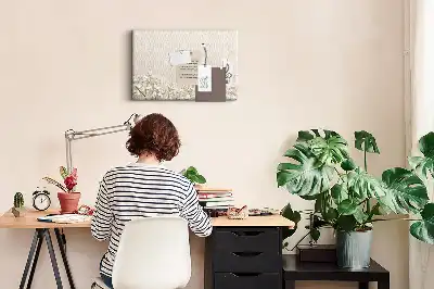 Memobord van kurk Geopende bloemknoppen